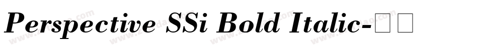 Perspective SSi Bold Italic字体转换